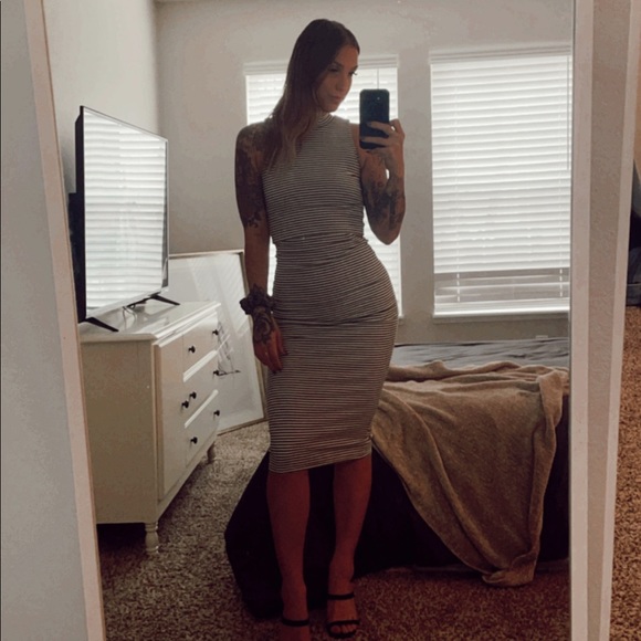 MINKPINK striped cutout dress - Picture 1 of 4